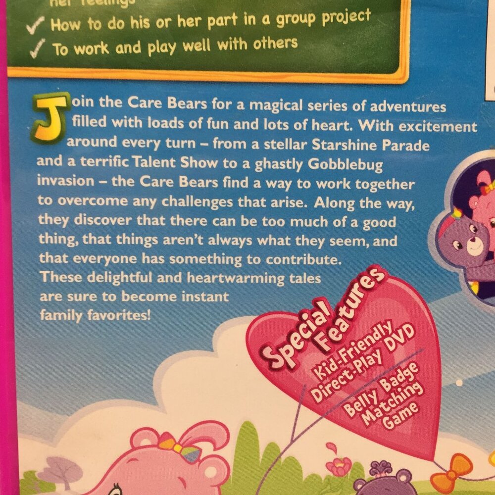 Vtg Set 2 DVD Care Bears Big Wish Movie Cheer There Everywhere 8 Episodes Lesson - Picture 9 of 10